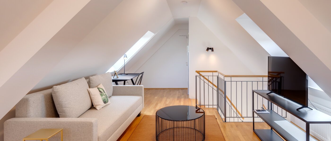 Maisonette apartament München Haidhausen 03 Zona de zi 13031