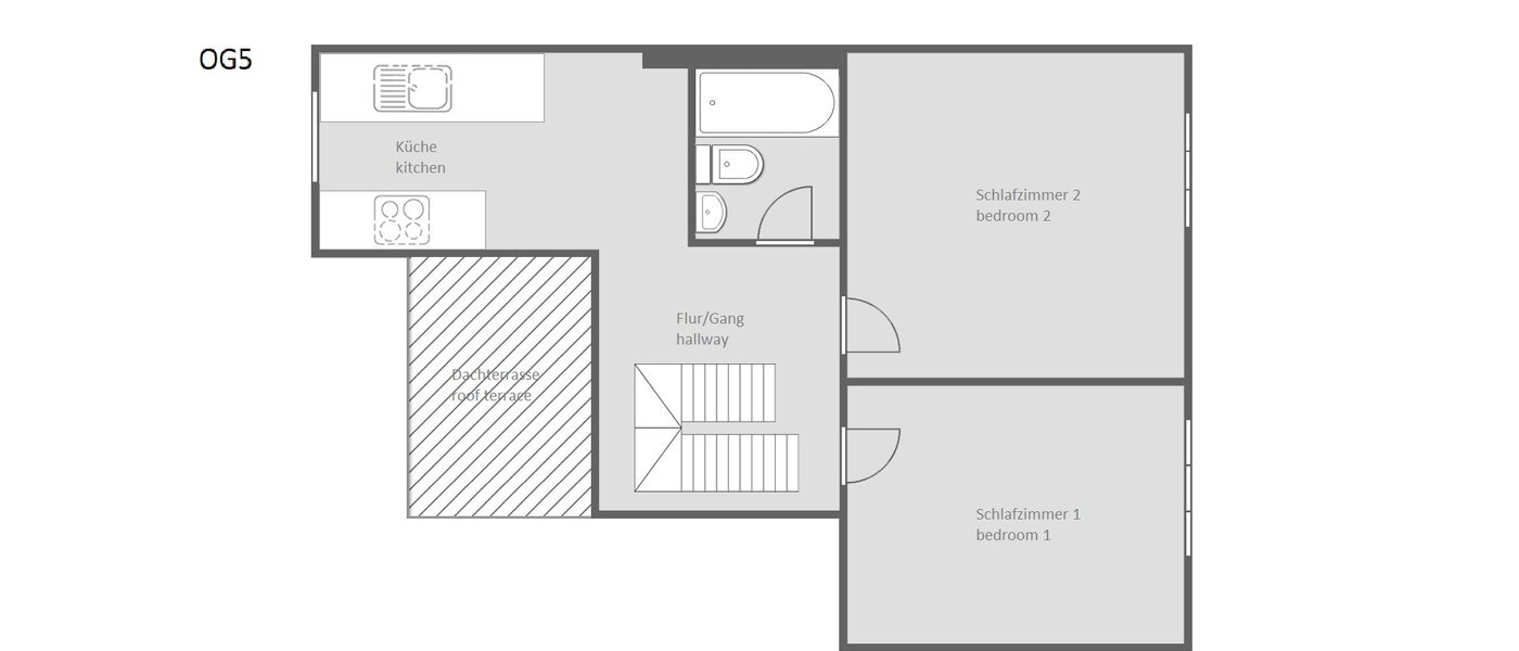 Maisonette apartament München Haidhausen 01 Plan de etaj 13031
