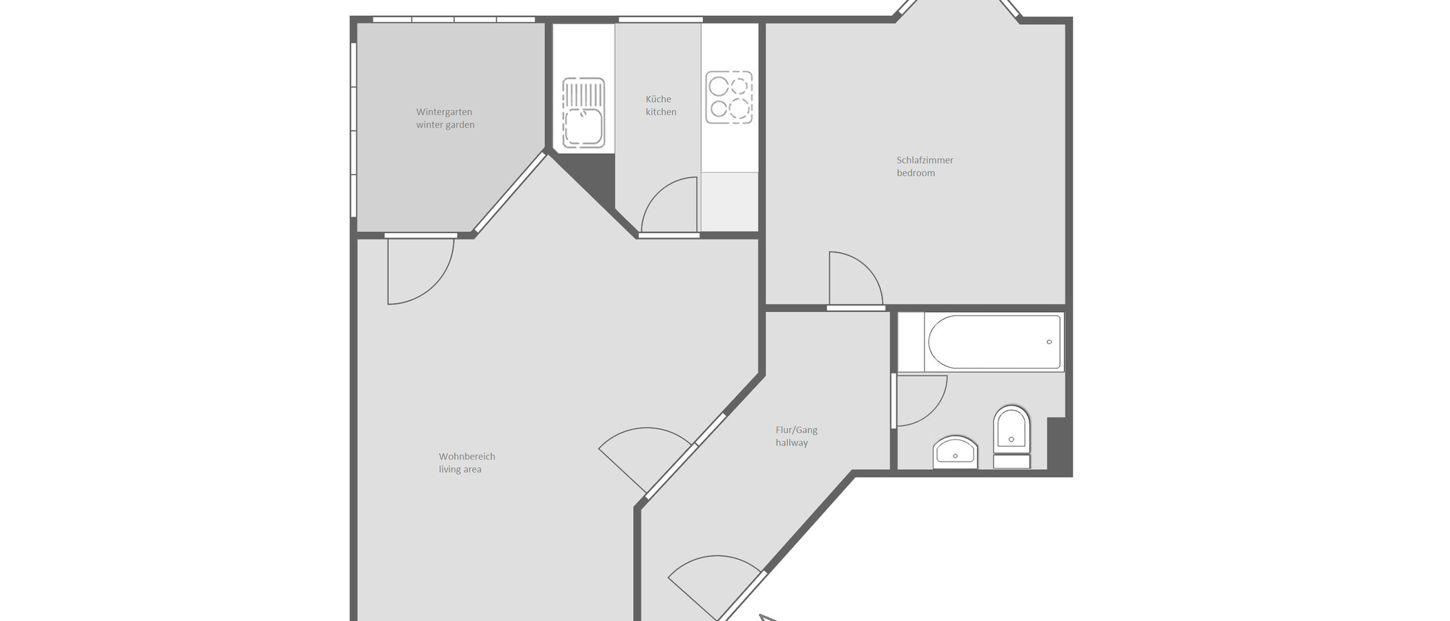 Flat München Schwabing-Nord (zw. Belgrad- & Leopoldstraße) 01 Planløsning 13047