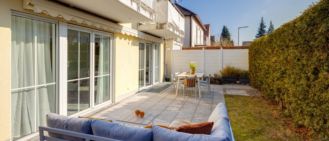 Maisonette lakás München Trudering 03 Terasz 13109