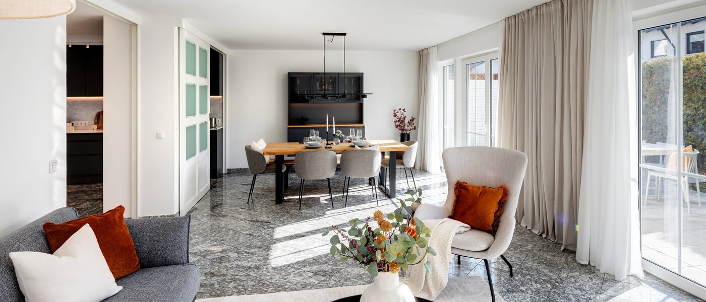 Maisonette lakás München Trudering 04 Nappali 13109