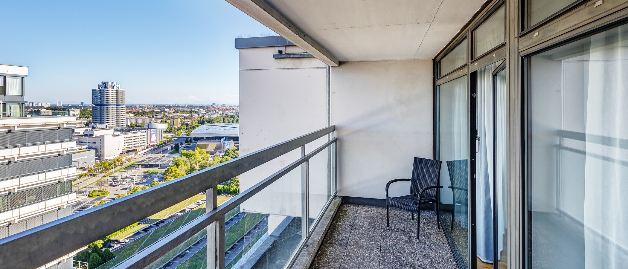 Maisonette lakás München Olympiadorf 01 2. loggia 13150