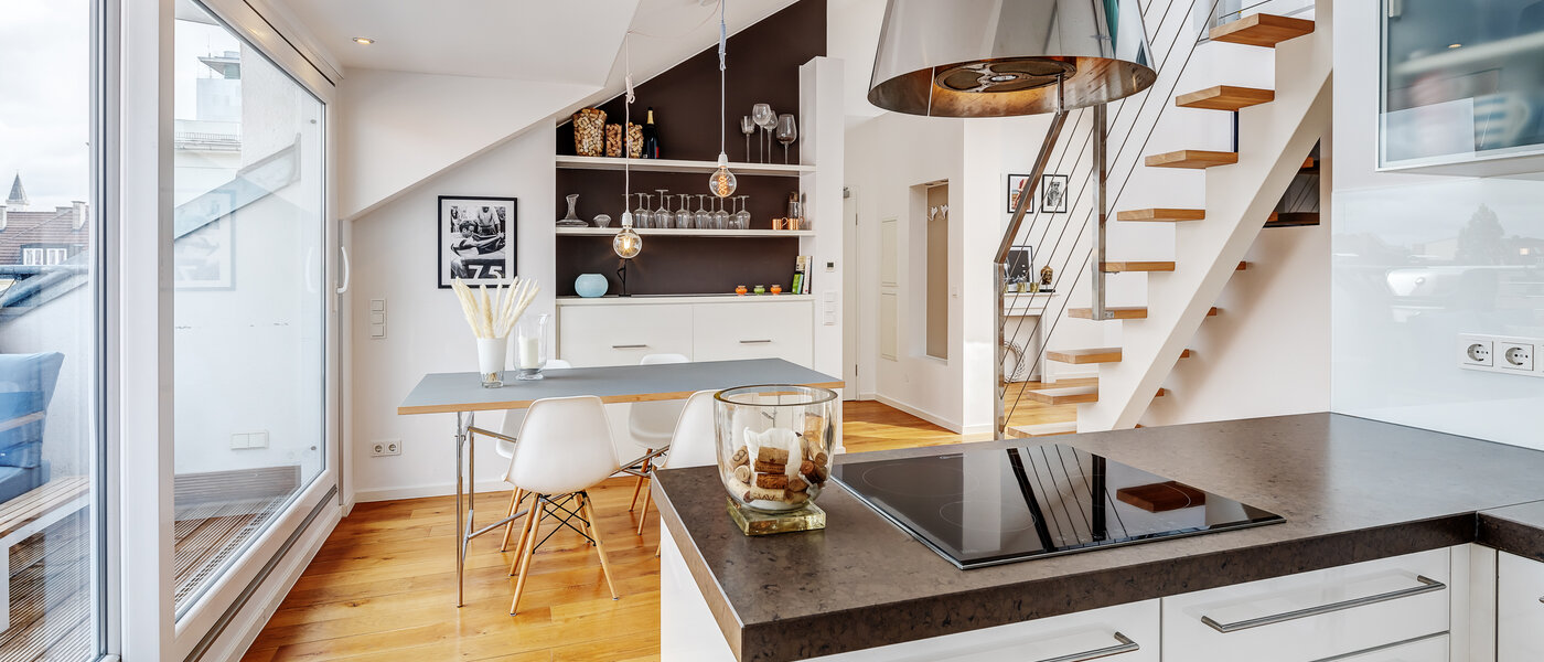 Maisonette lägenhet med galleri München Maxvorstadt - Museumsviertel 01 Kök 13166