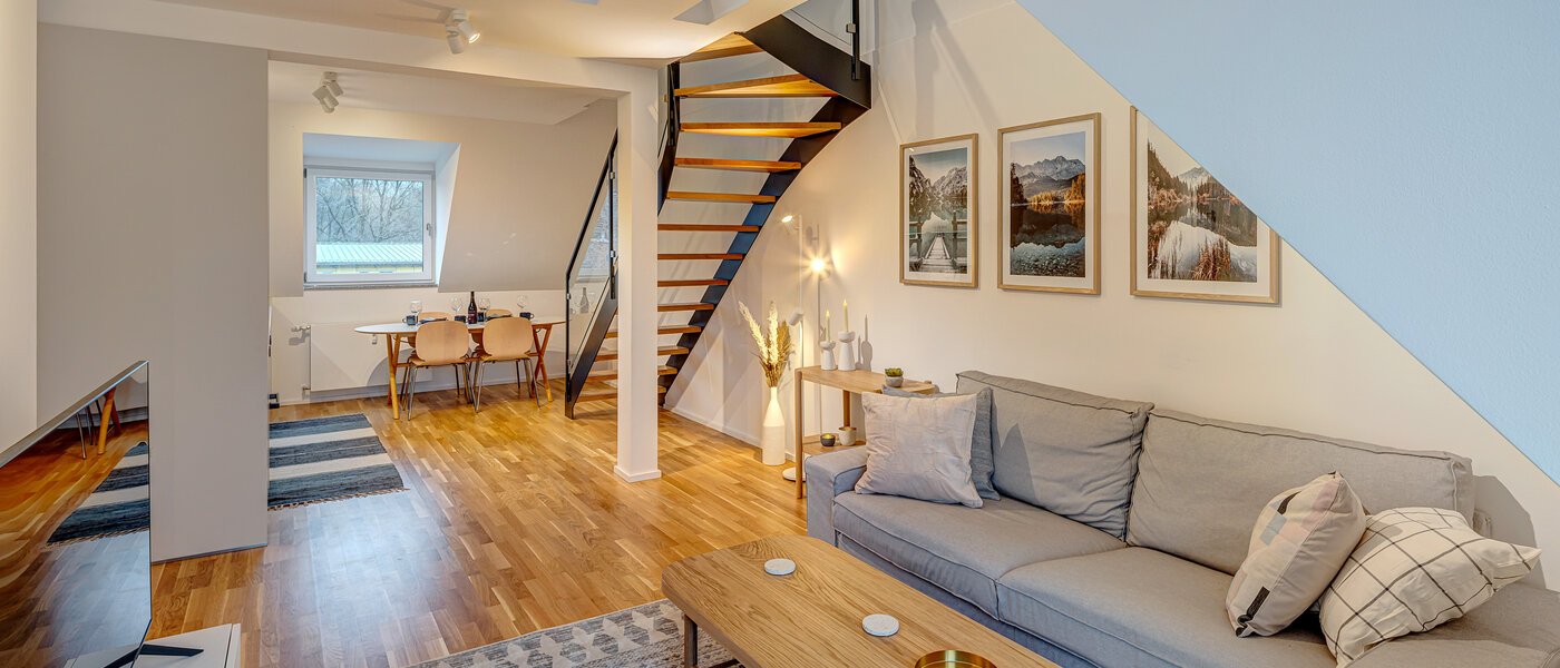 Maisonette lakás München Giesing 01 Nappali 13263