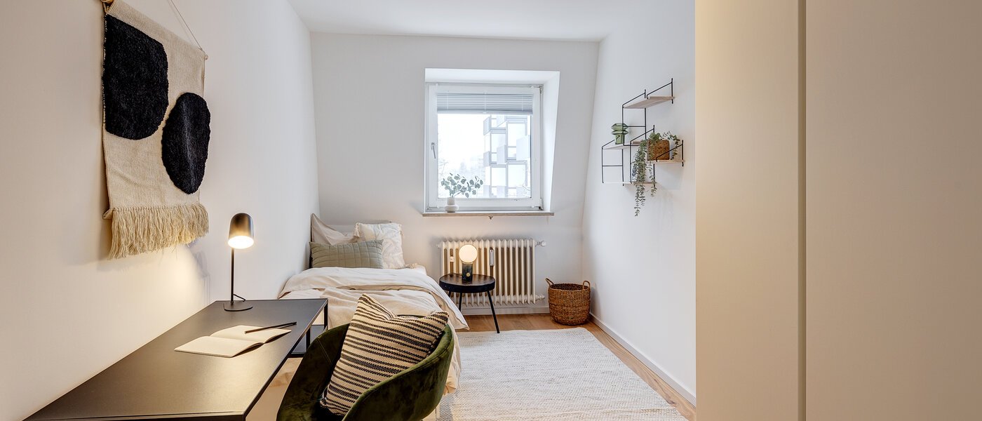 Mansardă plată München Giesing 01 Dormitorul 2 13269