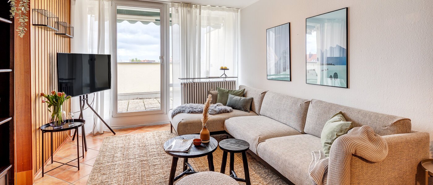 플랫 München Au-Haidhausen 02 거실 공간 13287