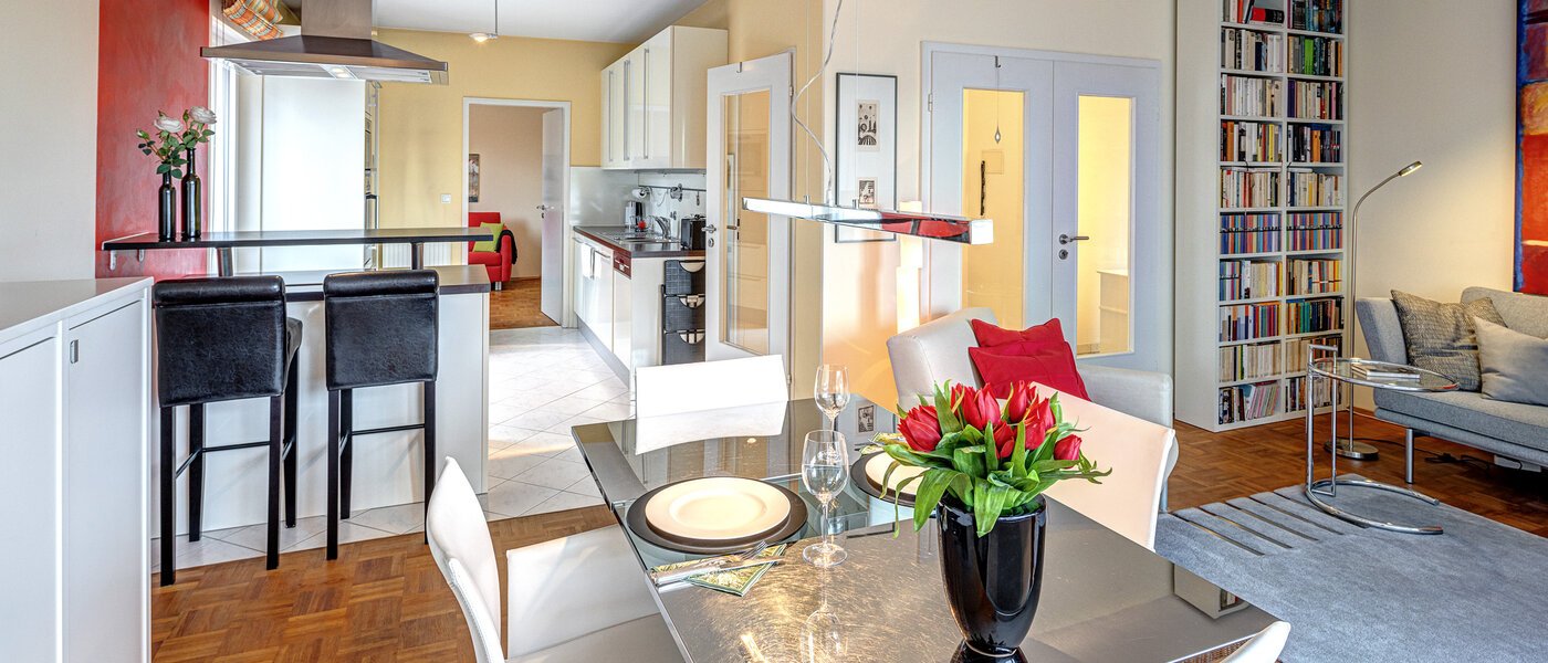 Tagterrasse-lejlighed München Moosach 01 Opholdsområde 13292