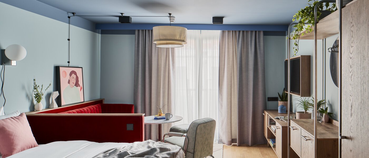 플랫 München Ludwigsvorstadt 01 거실 공간 13370