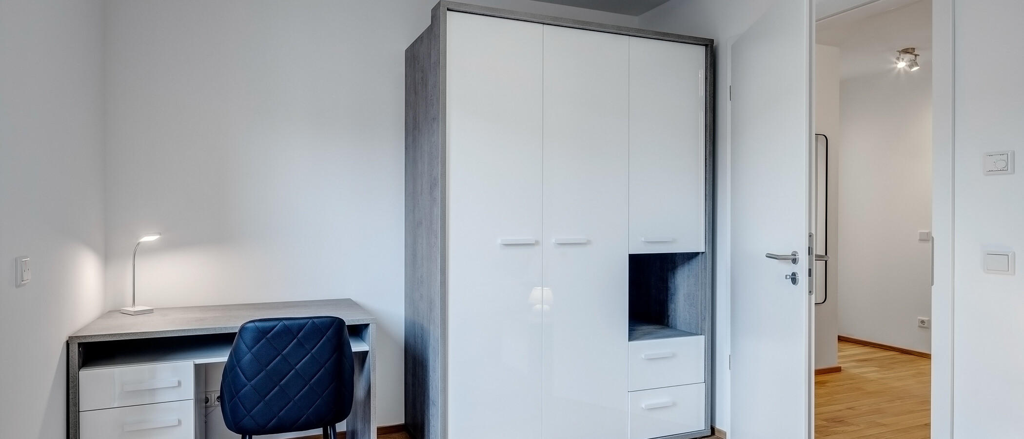 플랫 München Moosach 03 2번째 침실 13403