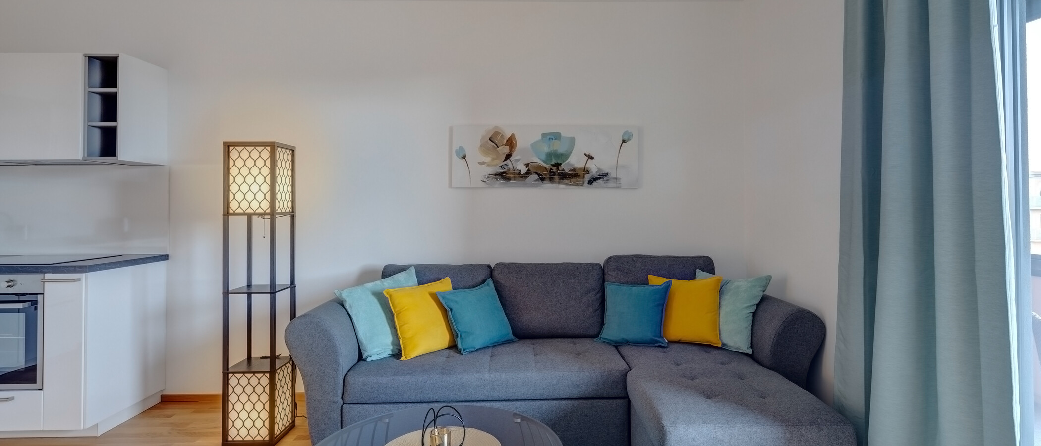 플랫 München Moosach 02 거실 공간 13403