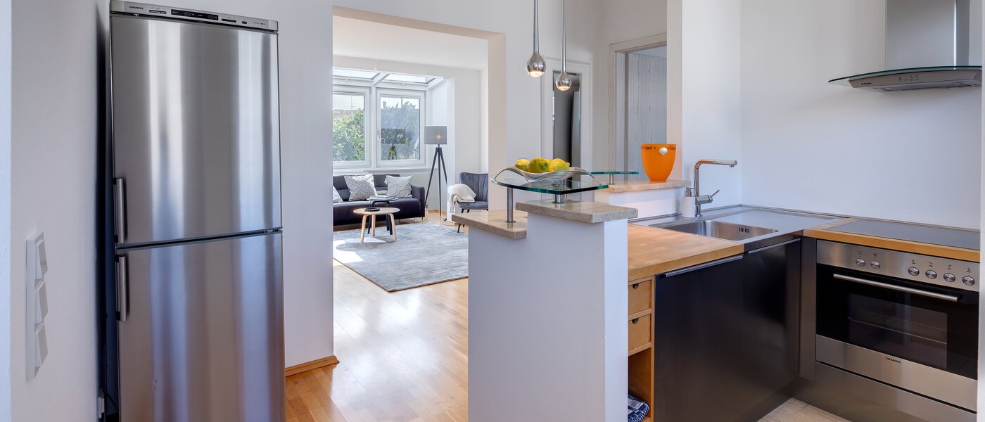 Tagterrasse-lejlighed München Maxvorstadt - Westen 02 Køkken 13461