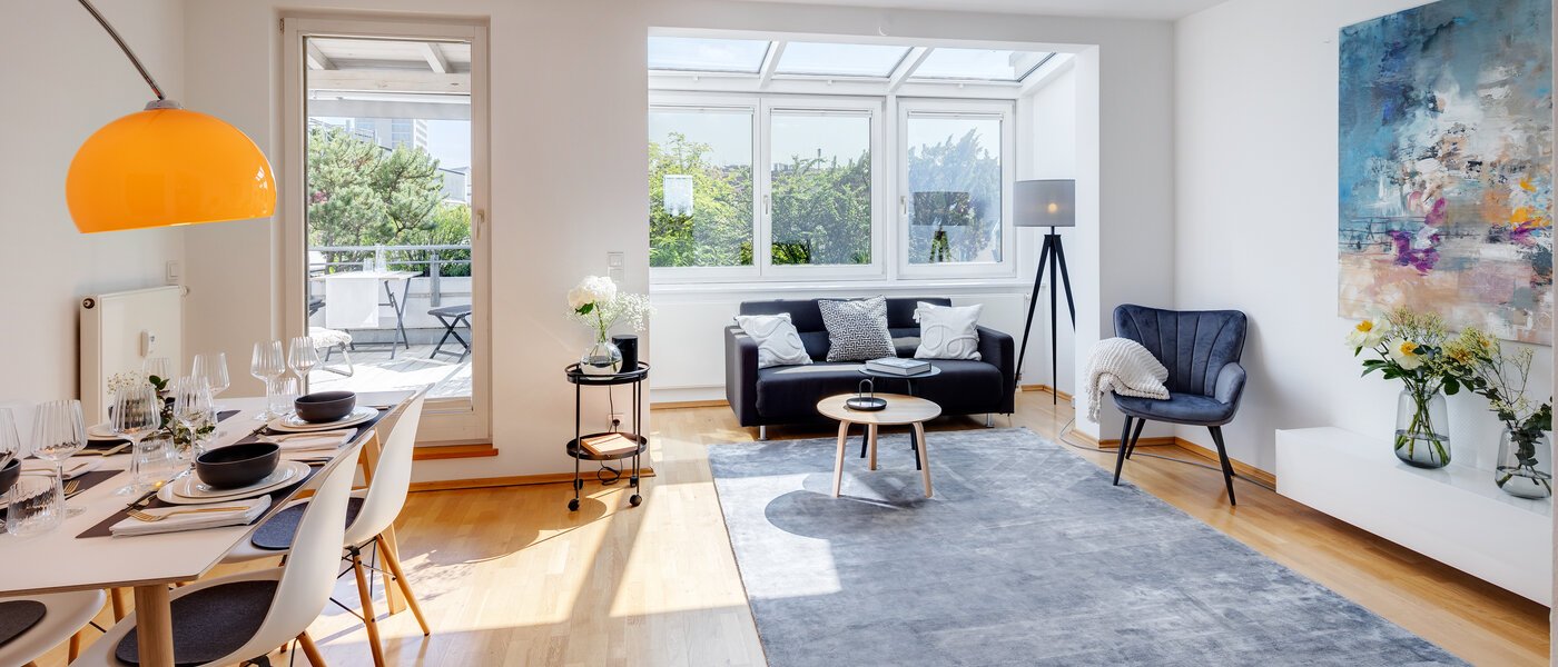 Tagterrasse-lejlighed München Maxvorstadt - Westen 01 Opholdsområde 13461