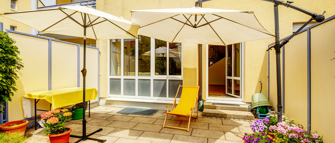 Apartamento maisonette München Waldperlach 02 Terraço 13502