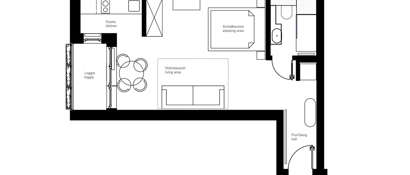Плосък München Schwabing-West 01 План на етажа 13523