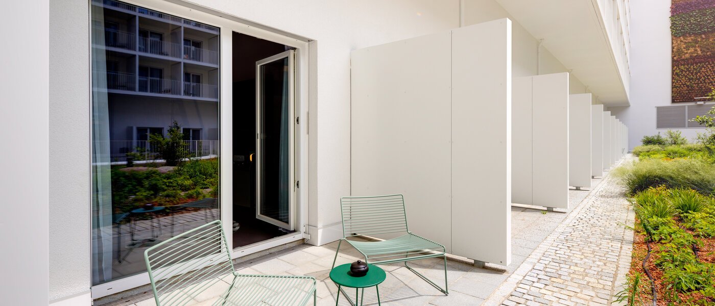 Maisonette lakás München Neuperlach 01 Terasz 13537