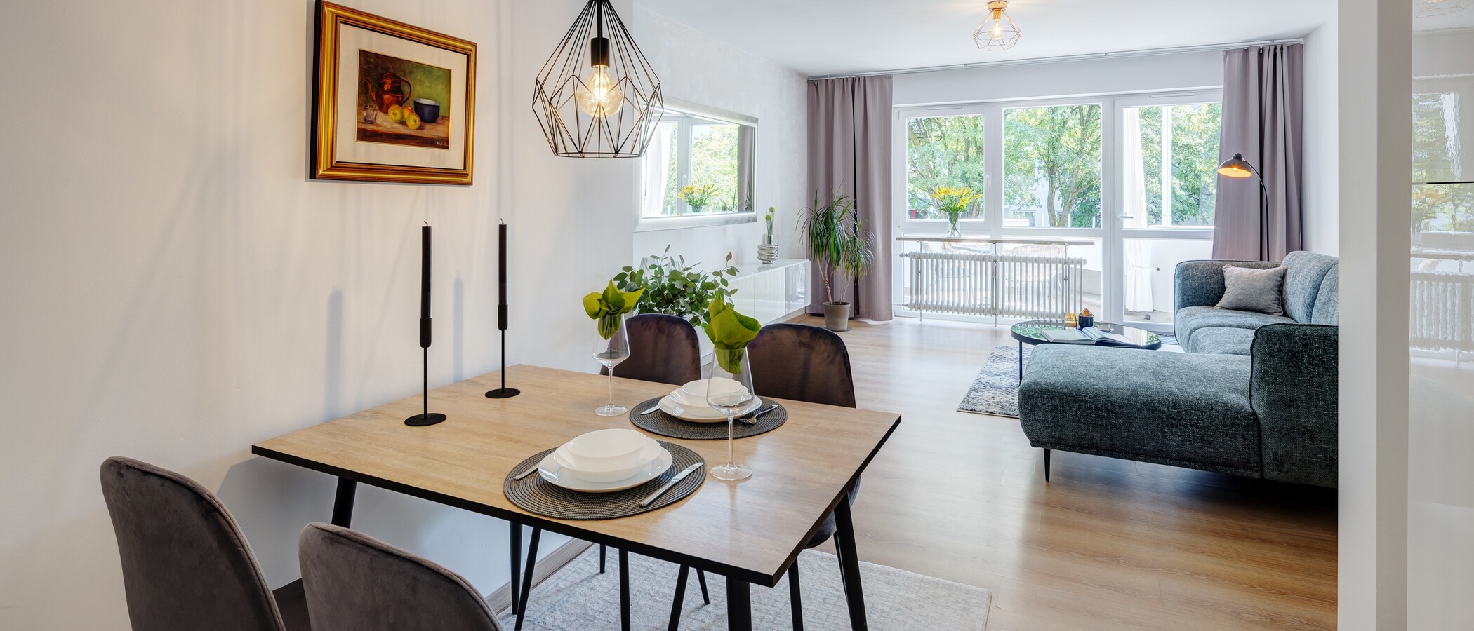 Flat München Untersendling 01 Stue og oppholdsrom 13577
