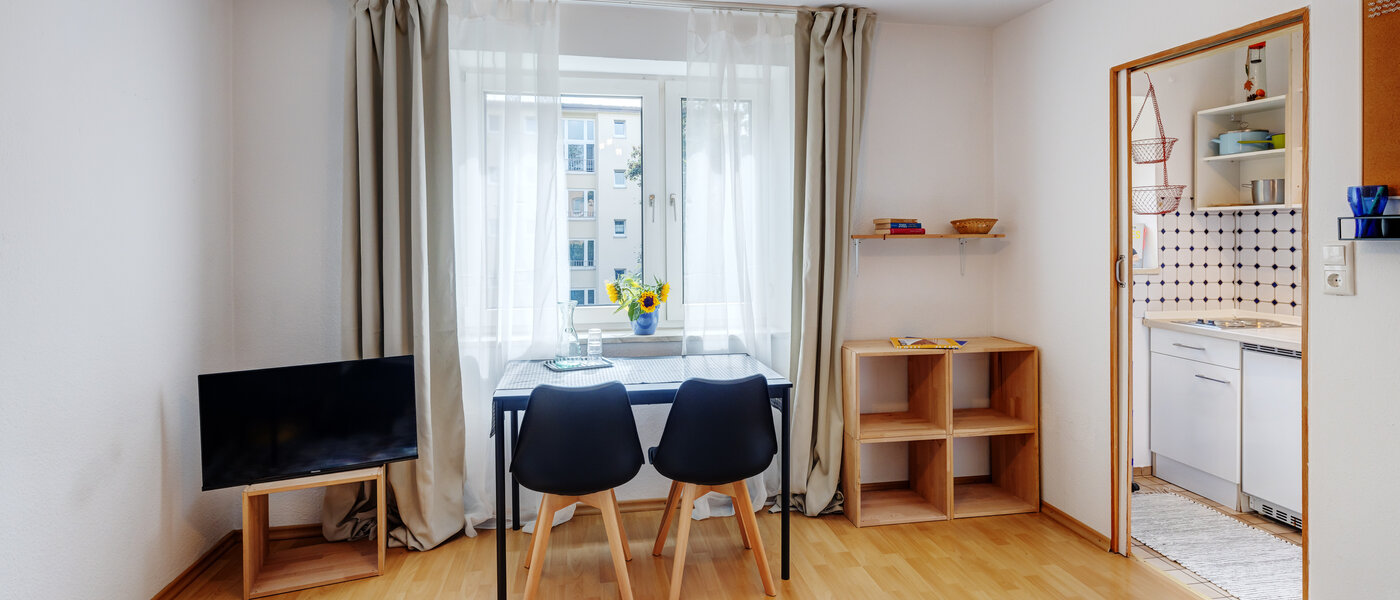 Плосък München Parkstadt Bogenhausen 02 Дневна зона 13668