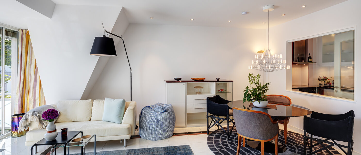 다락방 평면 München Solln 02 거실 13669