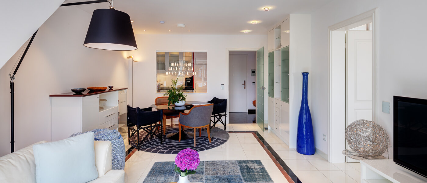 다락방 평면 München Solln 03 거실 13669