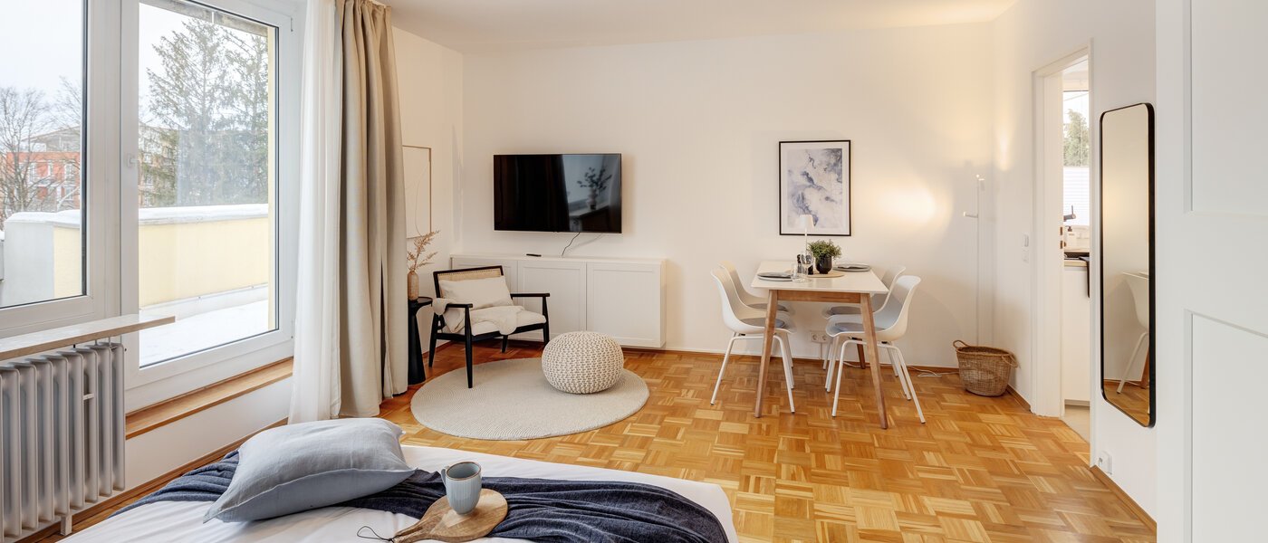 Dakterras appartement München Pasing 03 Slaapgedeelte 13685