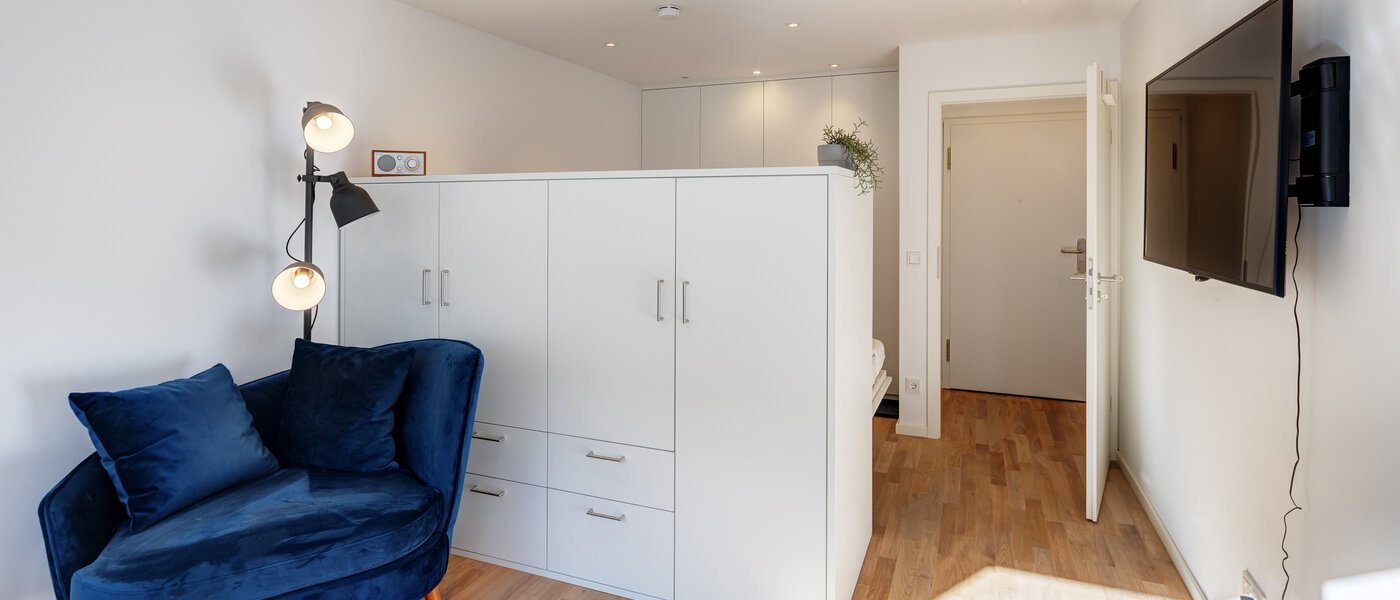 플랫 München Sendling 04 거실 공간 13702