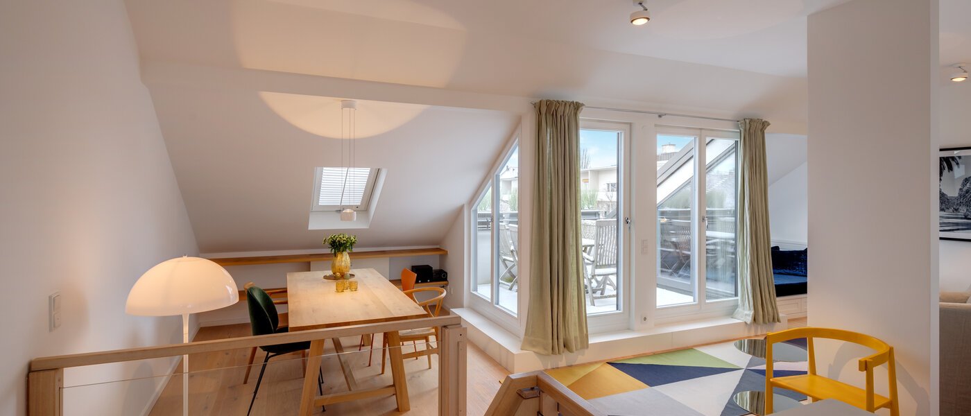 Maisonette lakás München Altbogenhausen 07 Nappali 13706