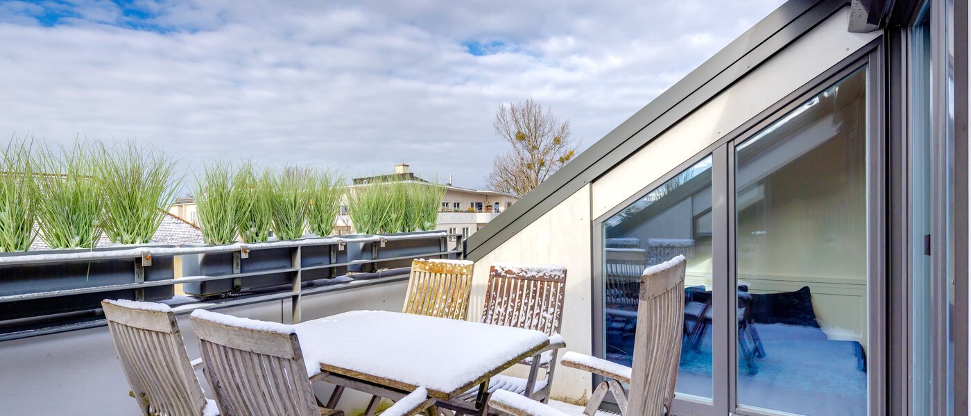 Maisonette lakás München Altbogenhausen 01 Tetőterasz 13706