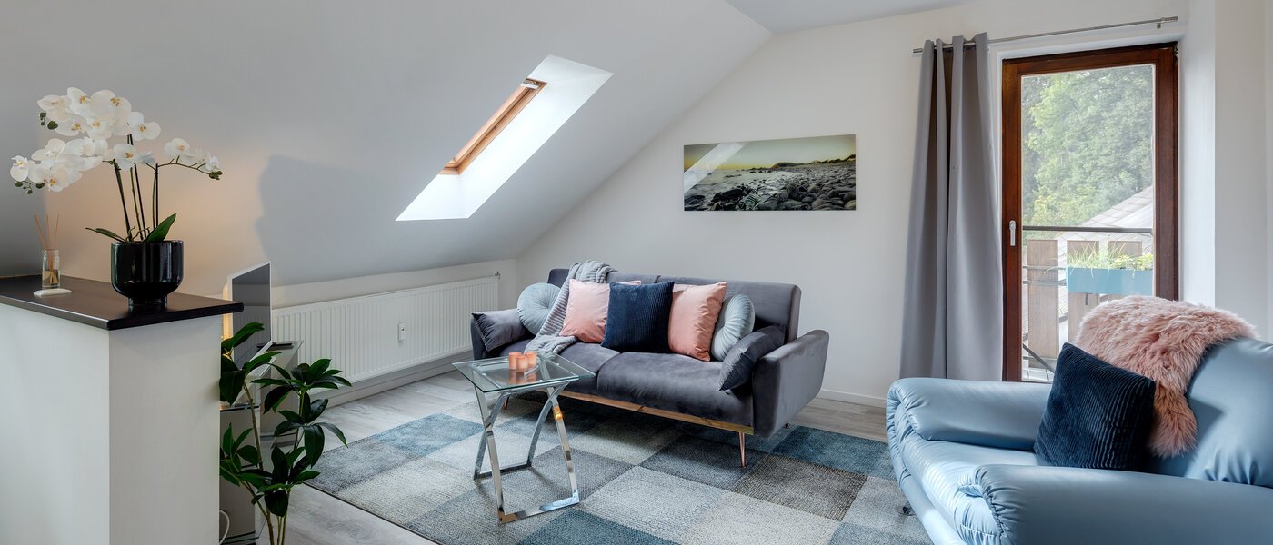 Apartamento no sótão Eching 02 Área de estar 13716