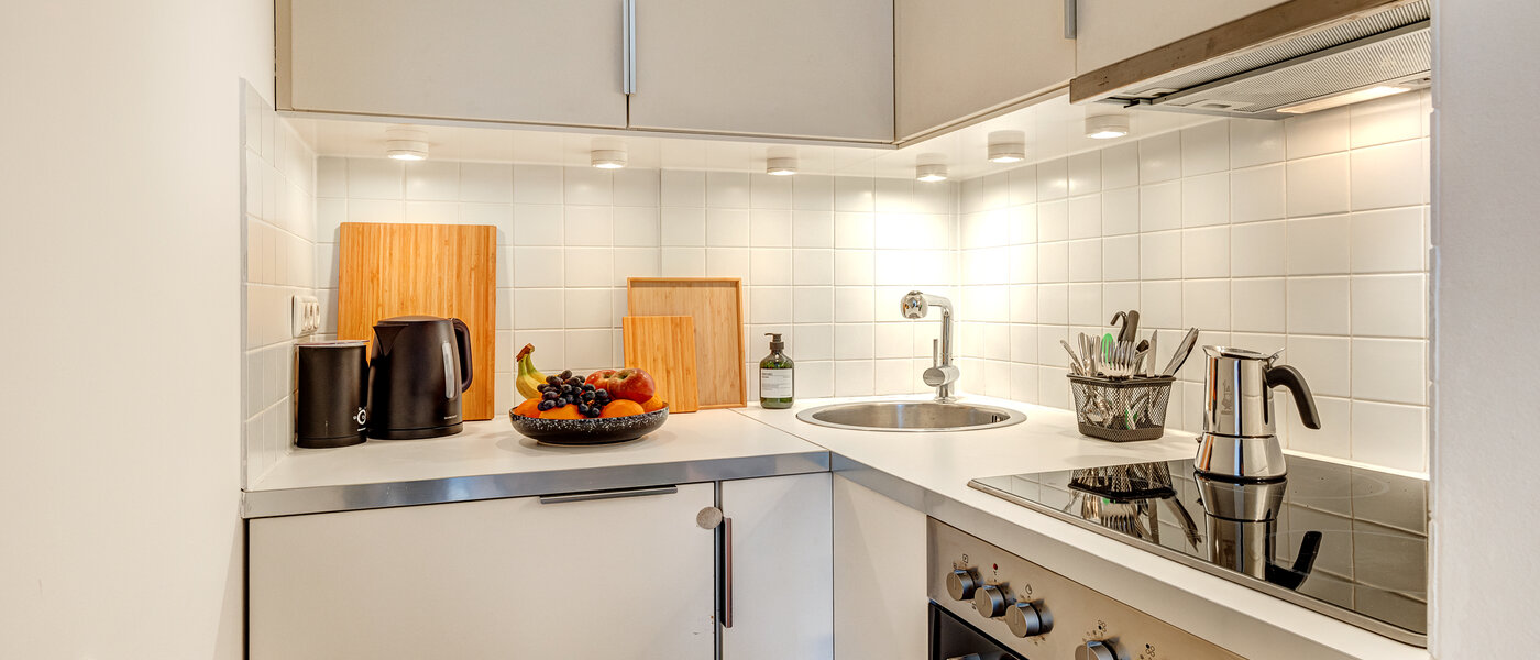 Плоский München Dreimühlenviertel 01 Кухня 13720