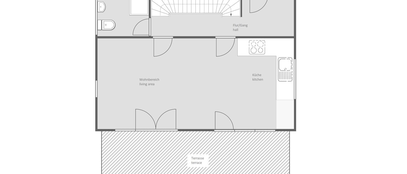 Moradia isolada Oberhaching 01 Planta baixa 13766
