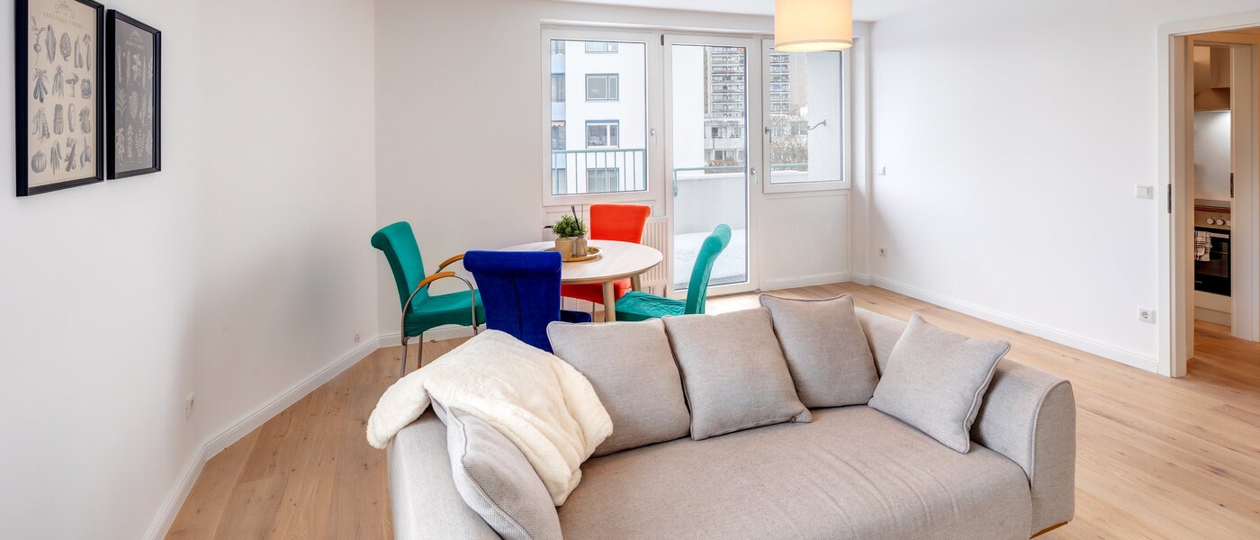 Stanovanje s strešno teraso München Schwabing-West 03 Dnevni prostor 13771