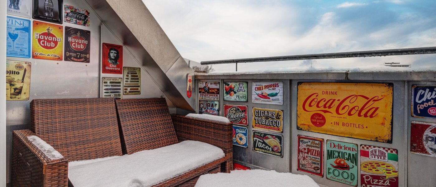 Flat München Schwabing-Nord (zw. Leopoldstraße & Englischen Garten) 01 Takterrasse 13809