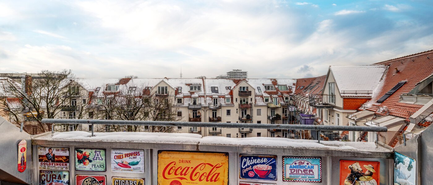 Flat München Schwabing-Nord (zw. Leopoldstraße & Englischen Garten) 02 Takterrasse 13809