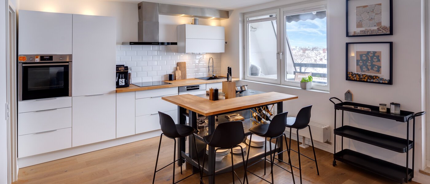 Διαμέρισμα με βεράντα στην ταράτσα München Obergiesing 01 Κουζίνα 13824