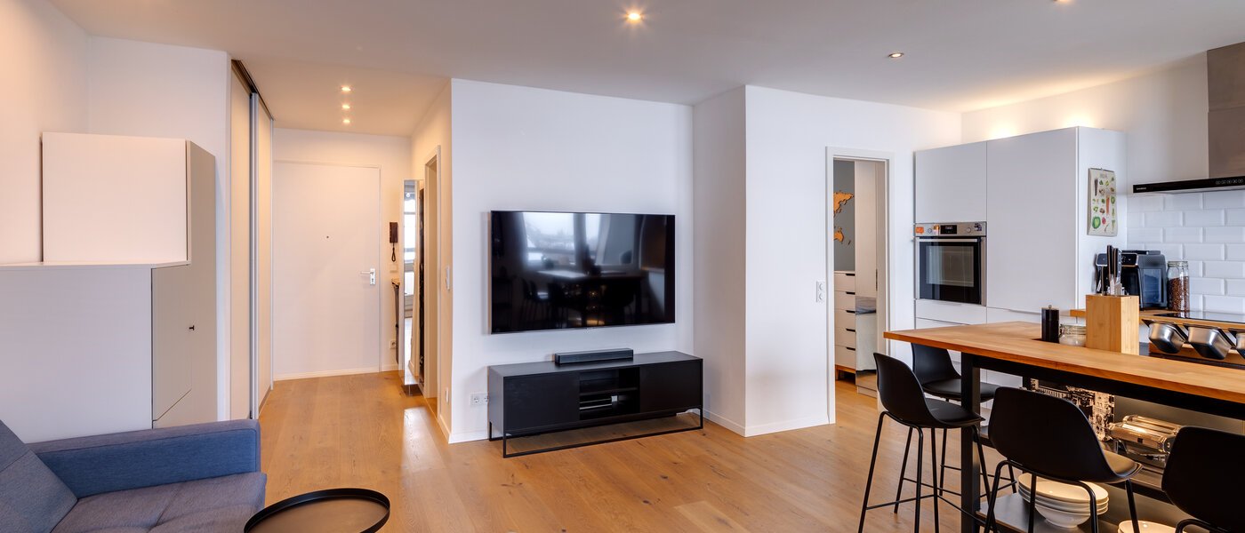 Διαμέρισμα με βεράντα στην ταράτσα München Obergiesing 02 Καθιστικό 13824