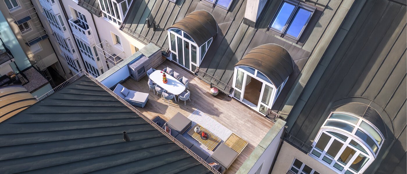 Maisonette gallery flat München Altstadt 01 Terraço no telhado 13841