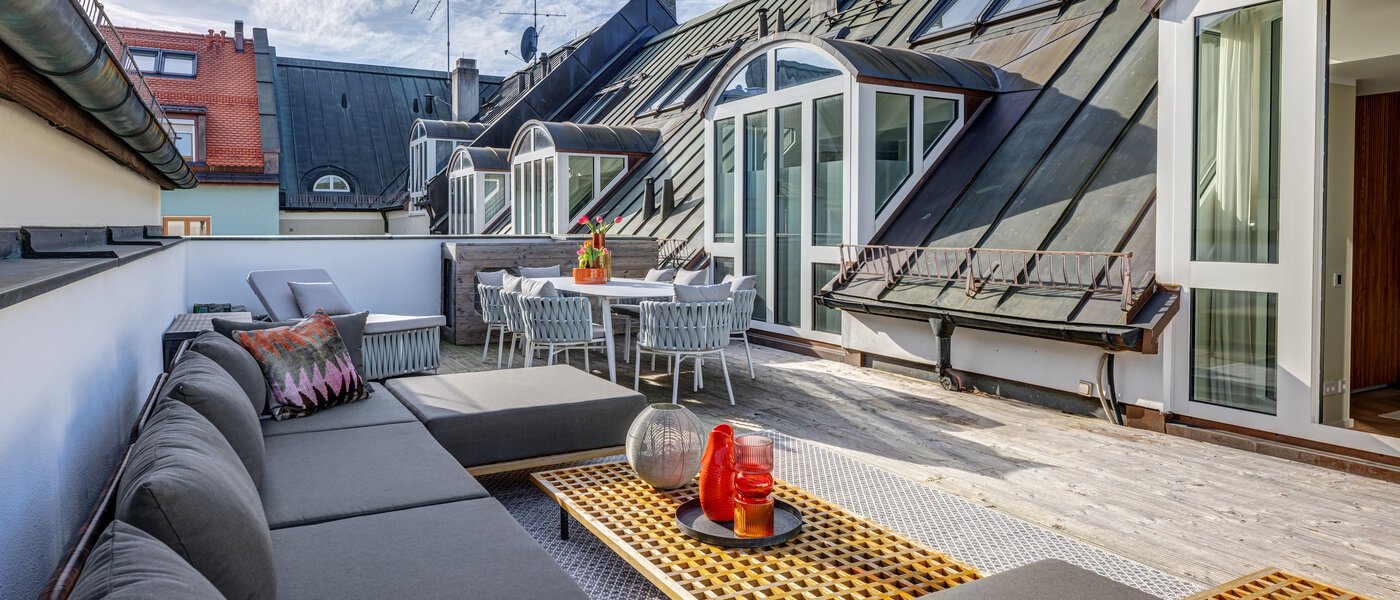 Maisonette gallery flat München Altstadt 02 Terraço no telhado 13841