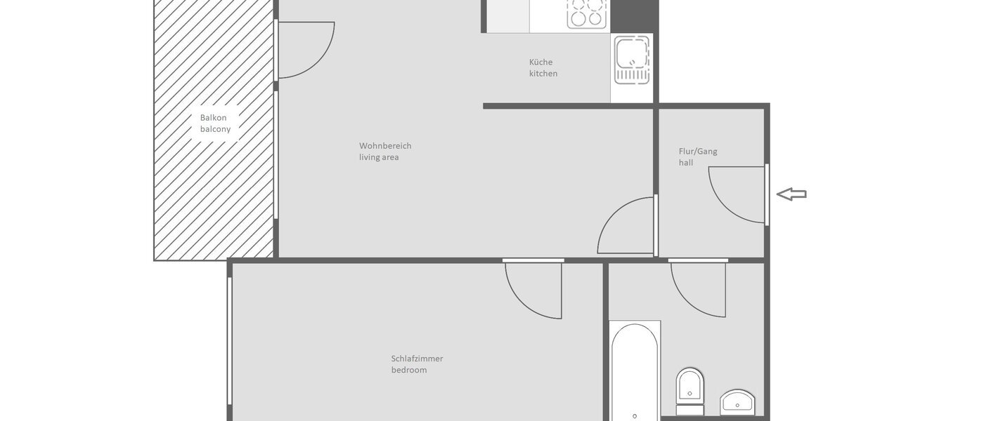 Плоский München Feldmoching 01 План поверху 13848