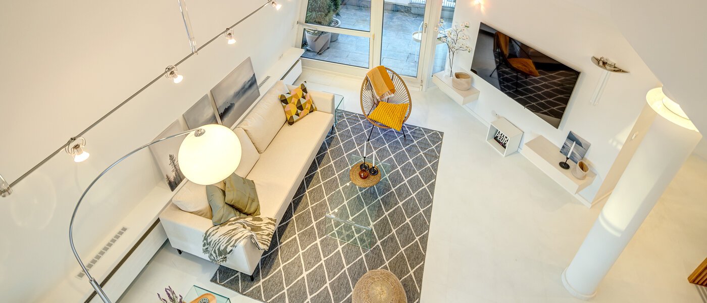 Maisonnette galerijflat München Bogenhausen 06 Leefruimte 13849