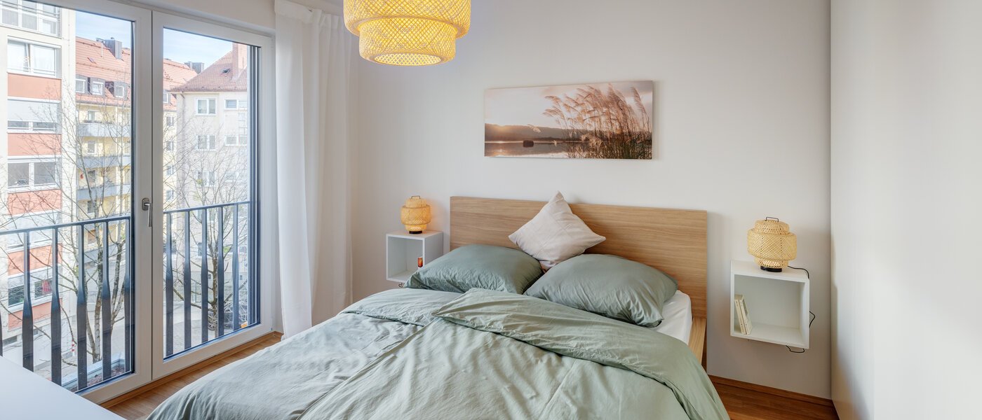 Płaski München Neuhausen 01 Sypialnia 13855