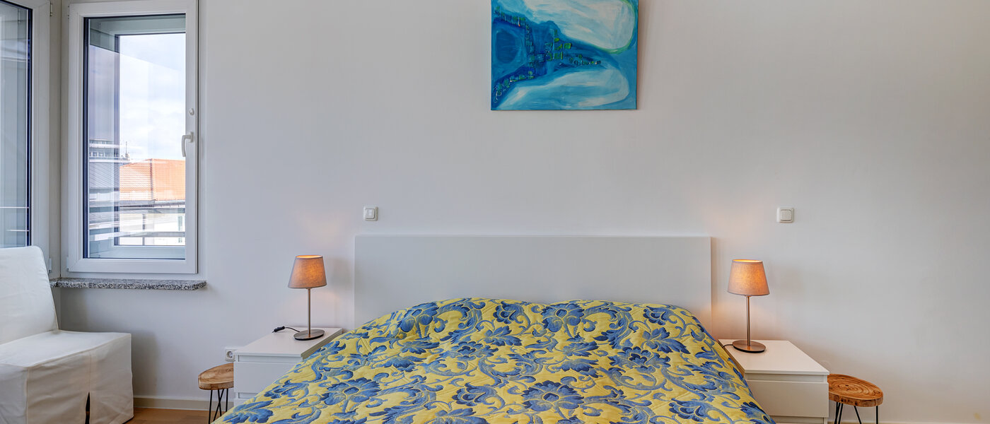 Podstrešno stanovanje München Ludwigsvorstadt 02 1. spalnica 13896