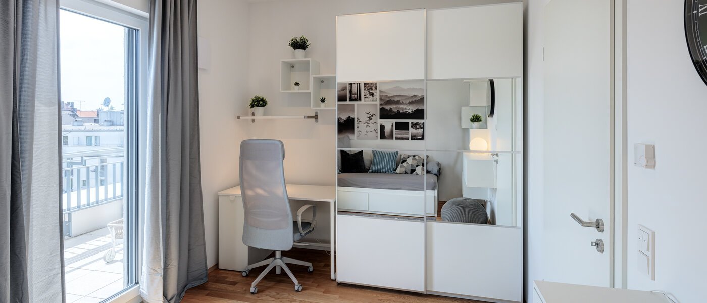 옥상 테라스 플랫 München Neuhausen 05 2번째 침실 13934