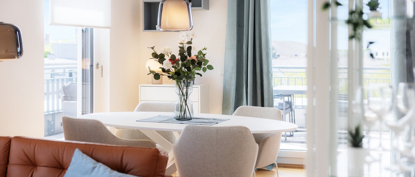 옥상 테라스 플랫 München Neuhausen 03 거실 공간 13934