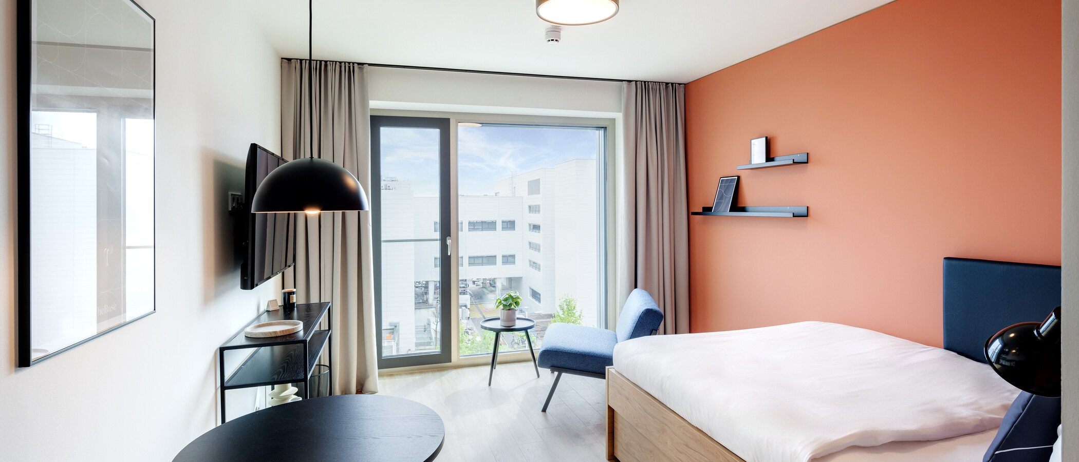 플랫 München Milbertshofen 01 거실 공간 13958