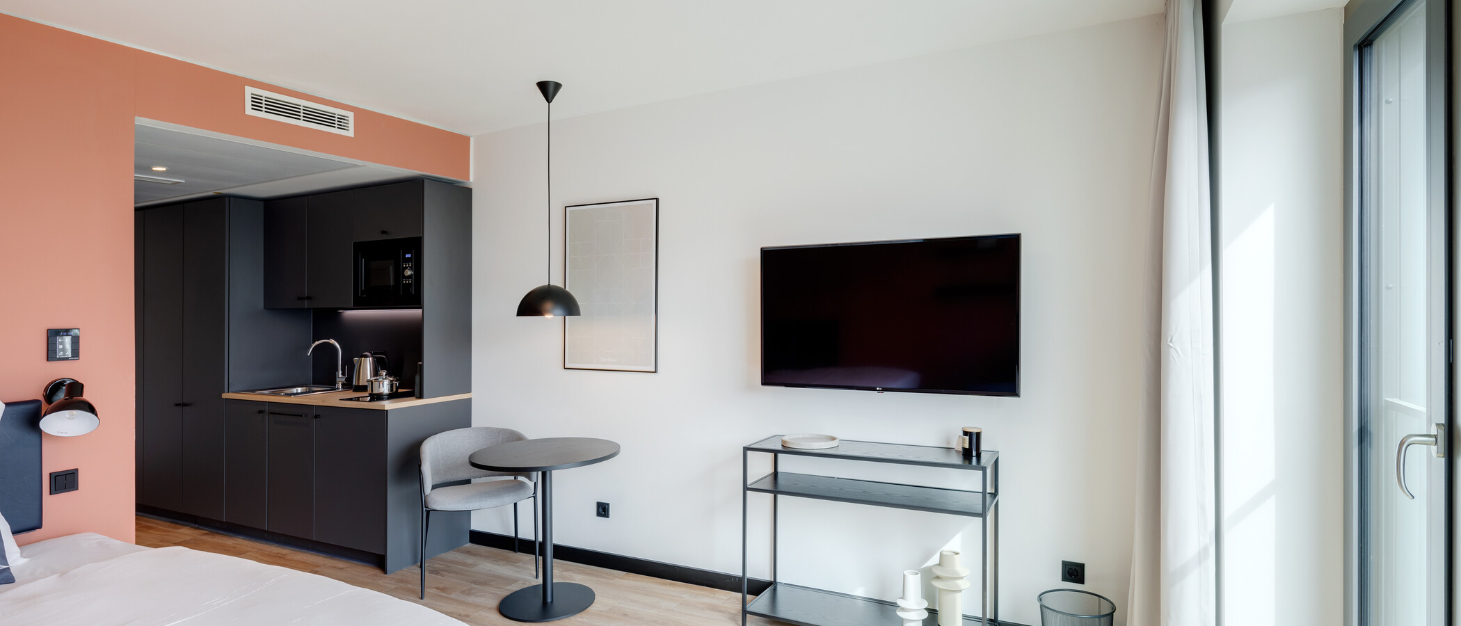 플랫 München Milbertshofen 03 거실 공간 13958