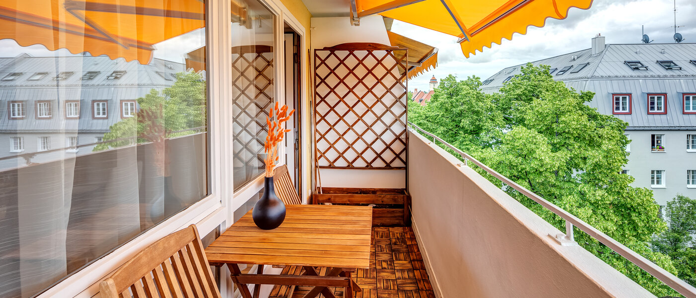 Płaski München Schwabing-West (rund um den Bonner Platz) 01 Loggia 13991