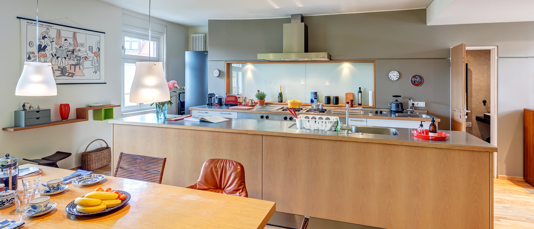 Maisonette galéria lakás München Glockenbachviertel 02 Konyha 13995