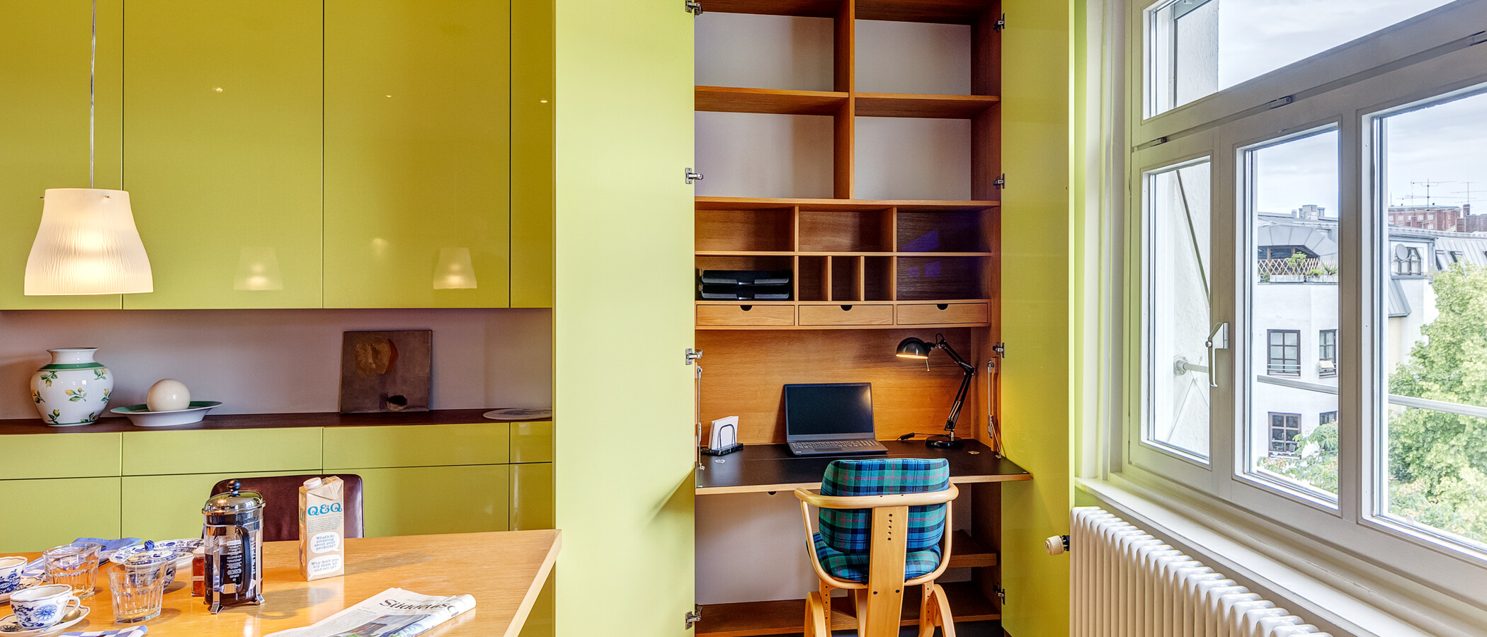 Maisonette galéria lakás München Glockenbachviertel 04 Konyha 13995