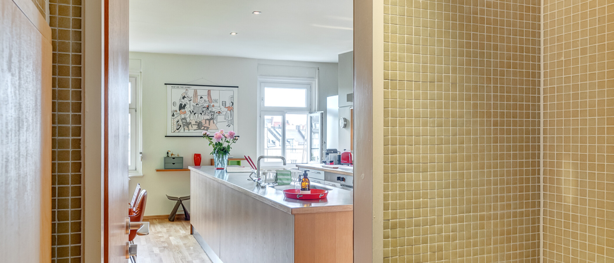 Maisonette galéria lakás München Glockenbachviertel 02 szep. WC 13995