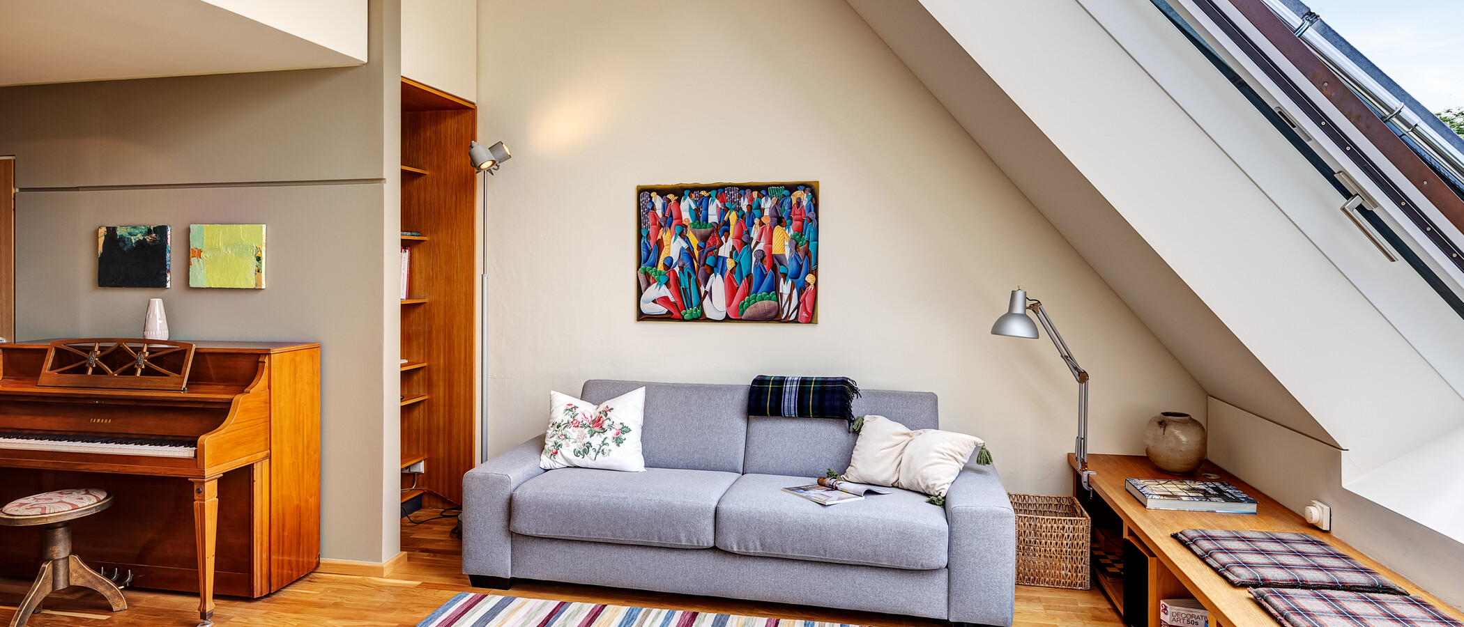 Maisonette galéria lakás München Glockenbachviertel 02 Nappali 13995